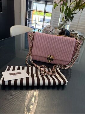 Henri Bendel NY Quilted Pink Chain Shoulder Bag
